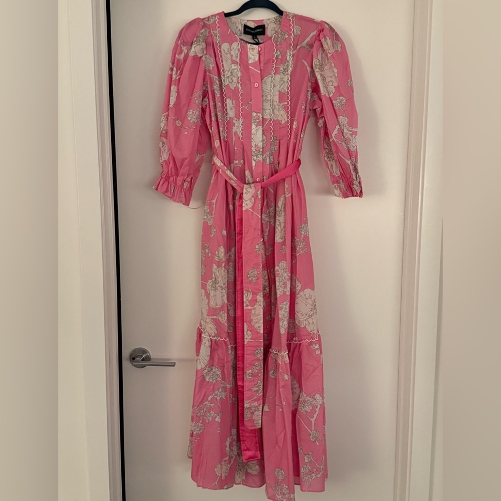 Cynthia Rowley Pink Floral Long Sleeve Dress